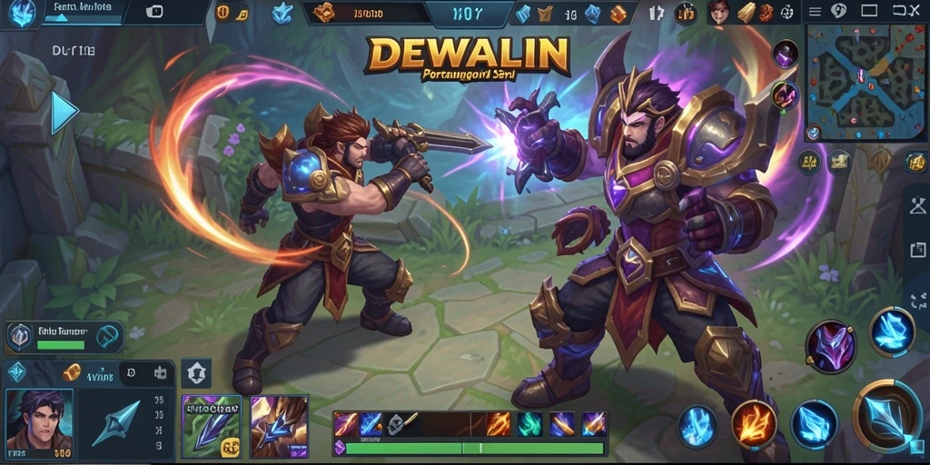 Gameplay seru dalam DEWALIN dengan pertarungan strategis.