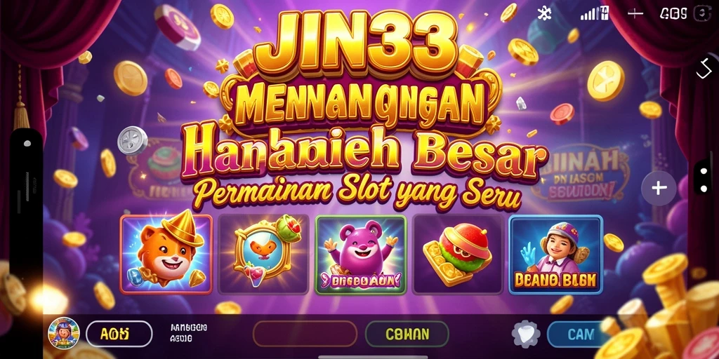 Tampilan gameplay menarik dari JIN33 dengan berbagai mesin Slot.
