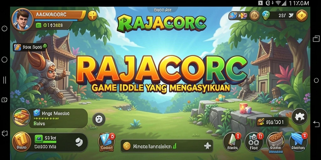 Screenshot gameplay RAJACORC yang menampilkan karakter Idle.