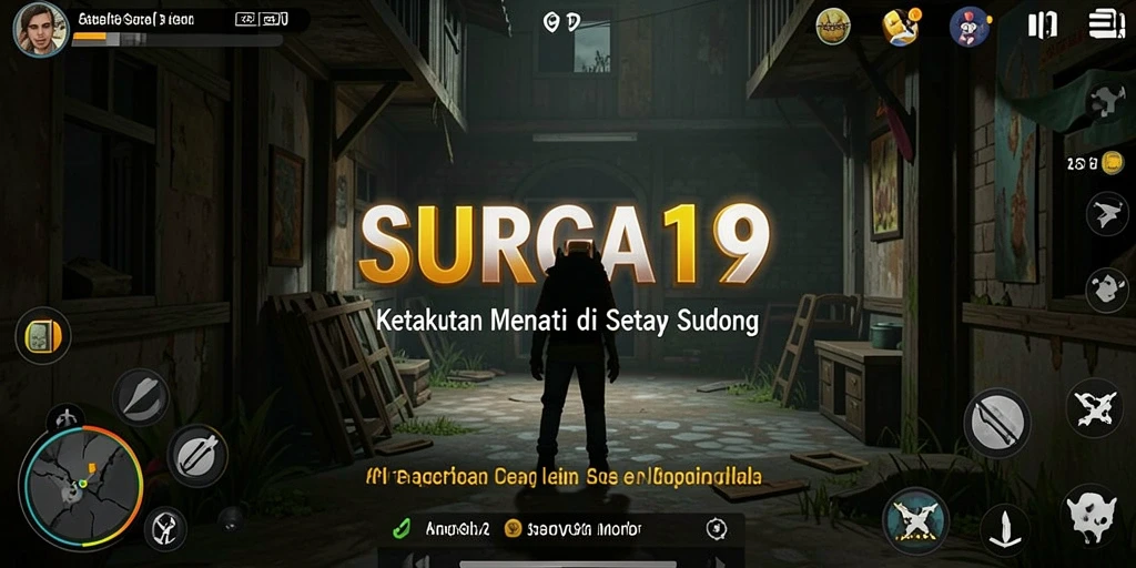 Tampilan gameplay SURGA19 yang mencekam dan menegangkan.